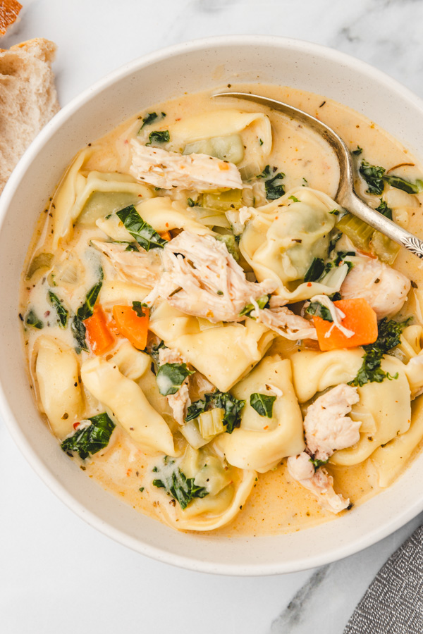 Creamy Chicken Tortellini Soup